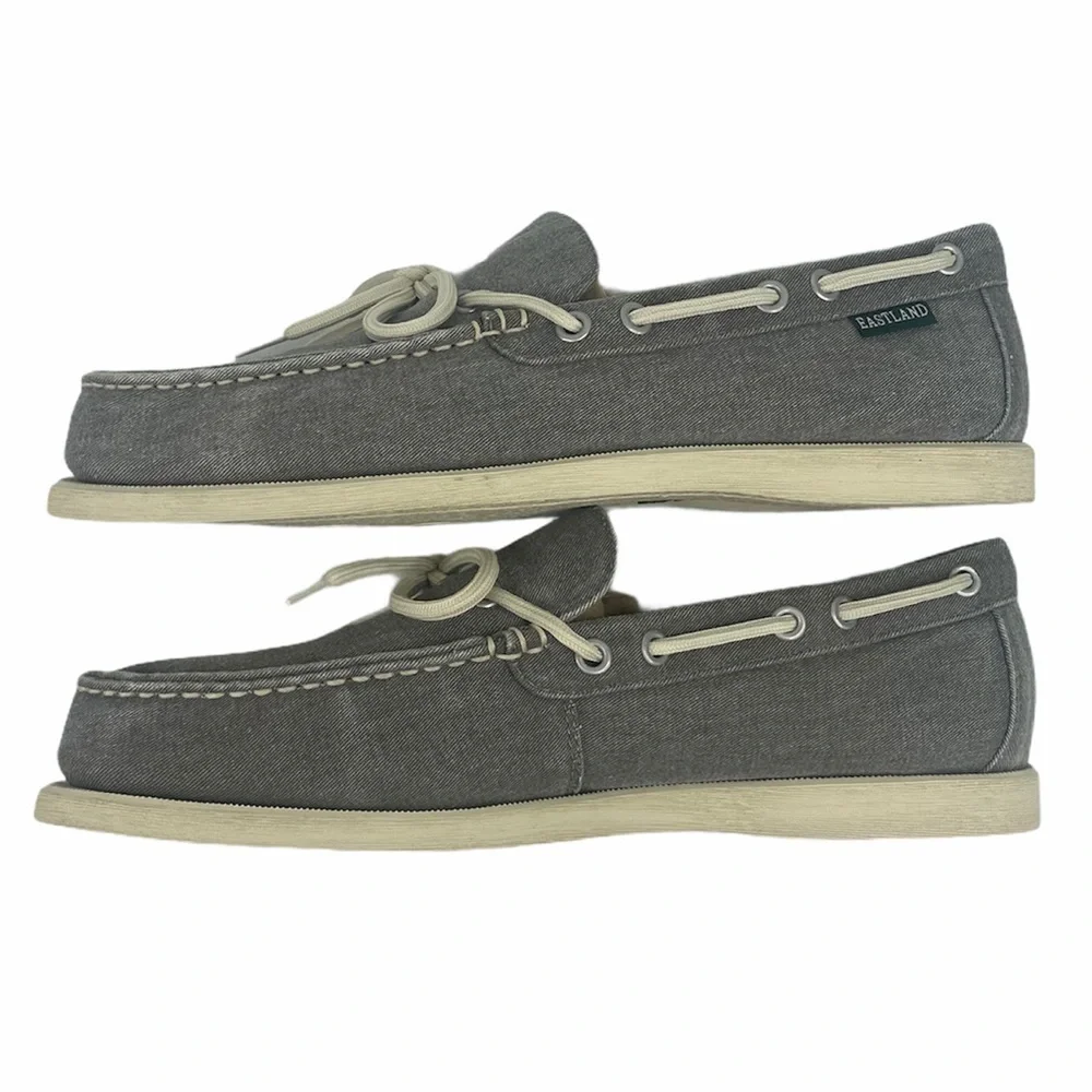 Eastland Grey Yarmouth 1-Eye Canvas Boat Shoes